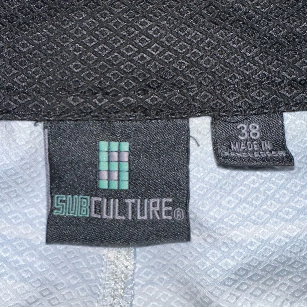 Subculture Men’s Striped Blue and Green Swim Shorts